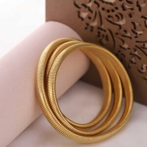 Liquid Gold Flexible Coil Bangles
